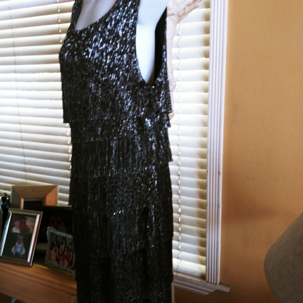 Black & Silver Dress size 16 W/ Accessories incl.